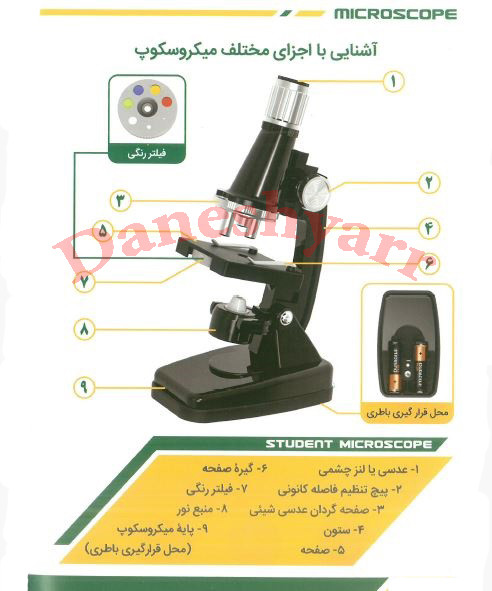 میکروسکوپ دانش آموزی 750X